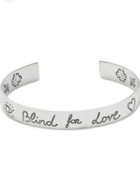 Gucci Women's Blind for Love Sterling Silver Cuff Bracelet 925 18